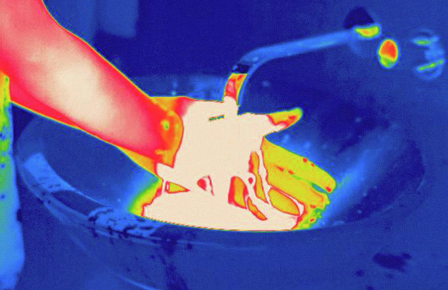 Hands Photograph - Thermogram #24 by Science Stock Photography