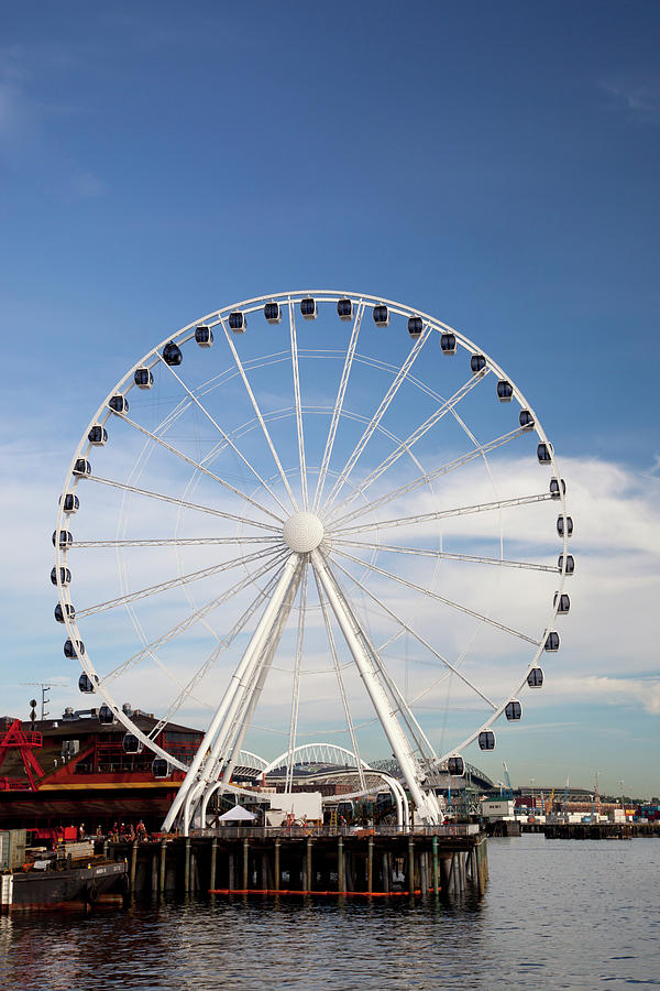 Wa, Seattle, The Seattle Great Wheel Photograph by Jamie and Judy Wild ...