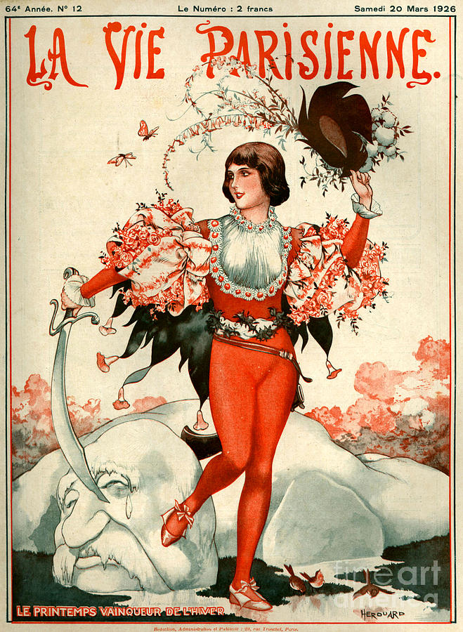 Spring Drawing - 1920s France La Vie Parisienne Magazine #245 by The Advertising Archives