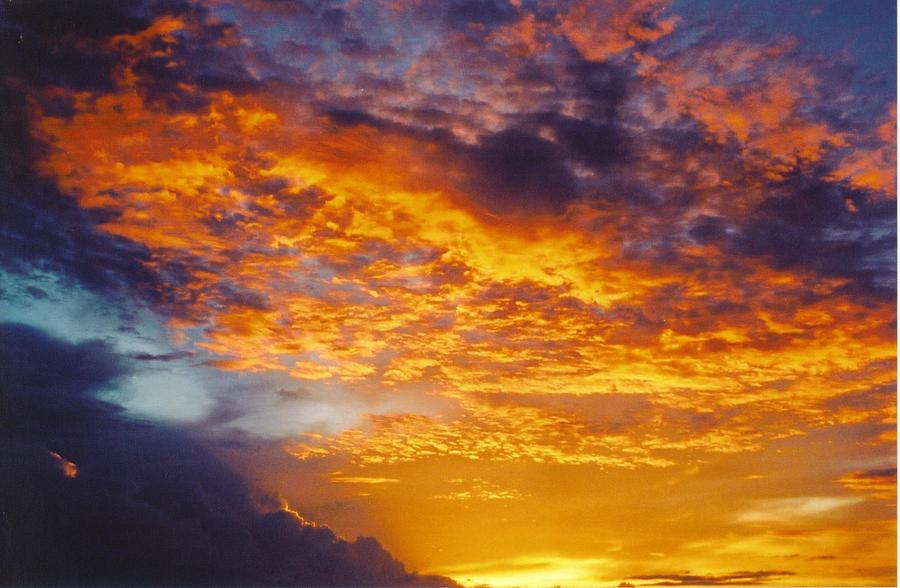 Golden Sunset Photograph - Sky Scape #247 by Robert Floyd
