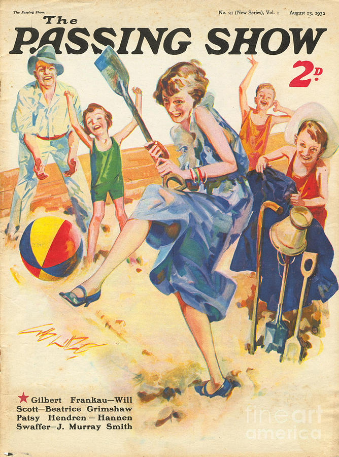 Holiday Drawing - 1930s,uk,the Passing Show,magazine Cover #25 by The Advertising Archives