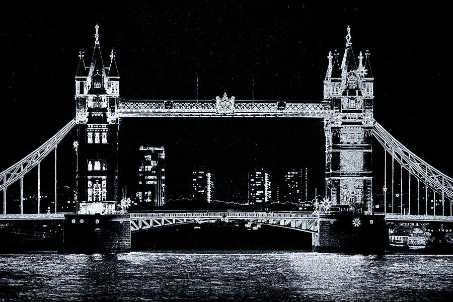 Tower Bridge art #25 Digital Art by David Pyatt