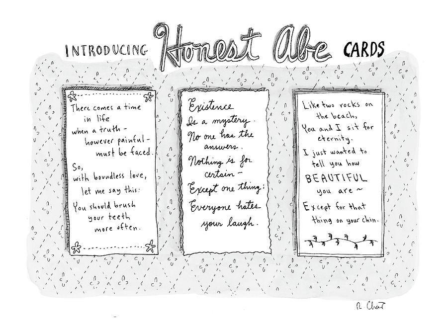 Introducing Honest Abe Cards Drawing by Roz Chast