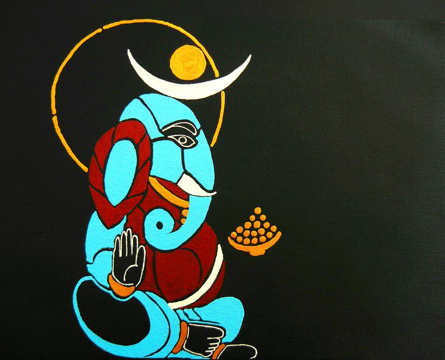 Ganesha Painting - 25 Varadavinayaka Ganesh by Kruti Shah