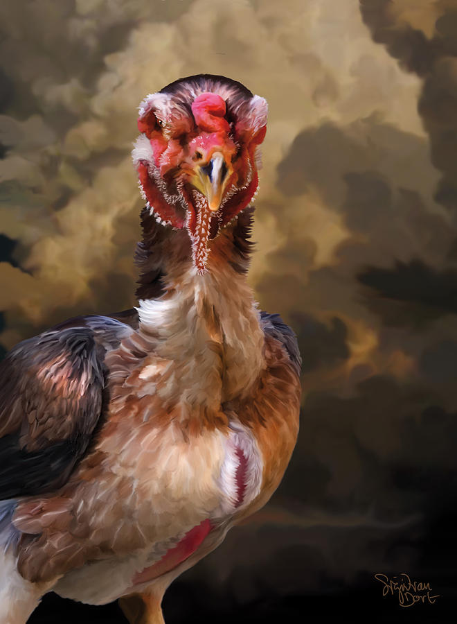 Chicken Digital Art - 25. Yamato hen by Sigrid Van Dort Chicken Digital Art - 25. Yamato hen by Sigrid Van Dort