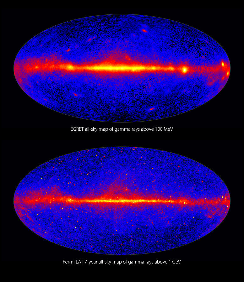 25 Years Mapping Grbs, Egret Compared Photograph by Science Source