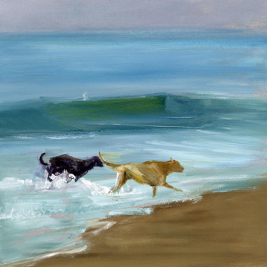 Dog Painting - Untitled #947 by Chris N Rohrbach