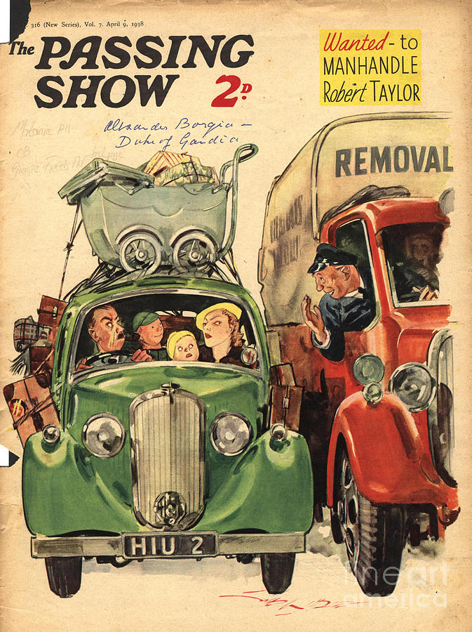 Removals Drawing - 1930s,uk,the Passing Show,magazine Cover by The Advertising Archives