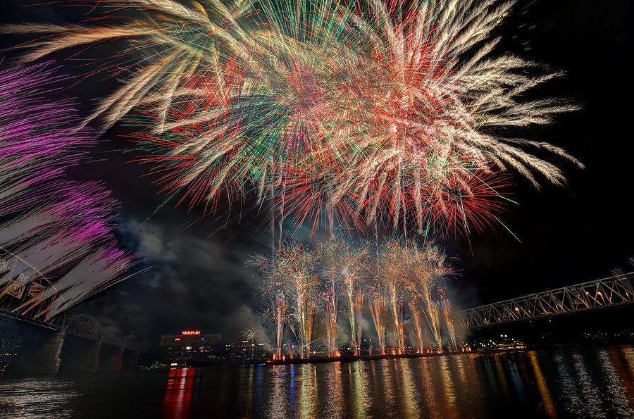 Cincinnati Fireworks Photograph by David Long - Fine Art America