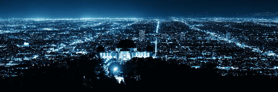 Los Angeles at night #26 Photograph by Songquan Deng