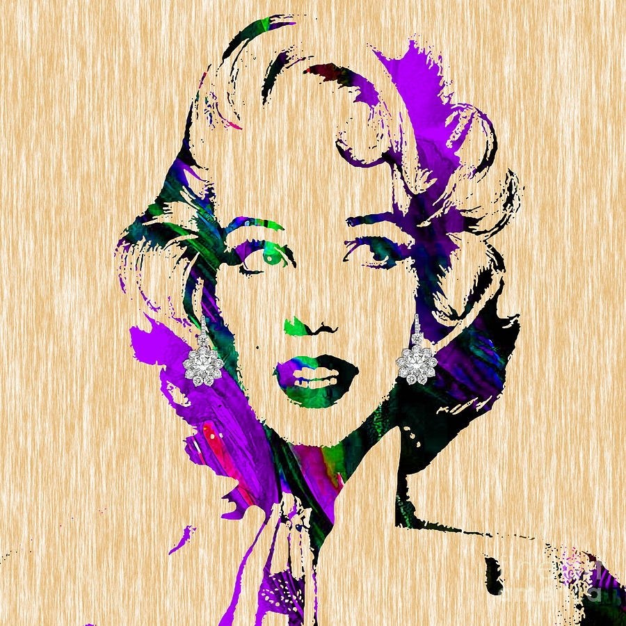 Cool Mixed Media - Marilyn Monroe Diamond Earring Collection #26 by Marvin Blaine