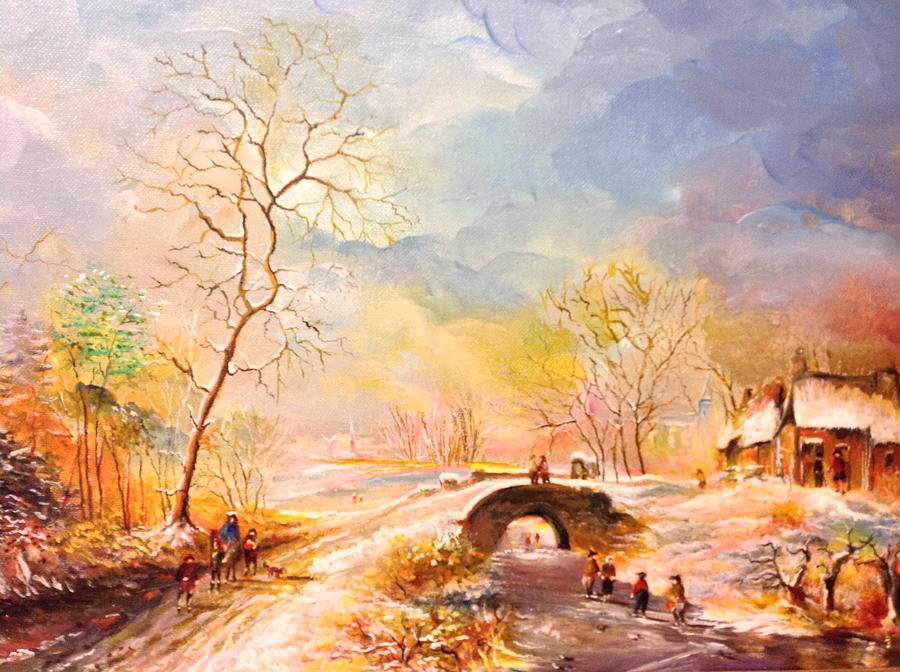 Winter landscape #26 Painting by Egidio Graziani