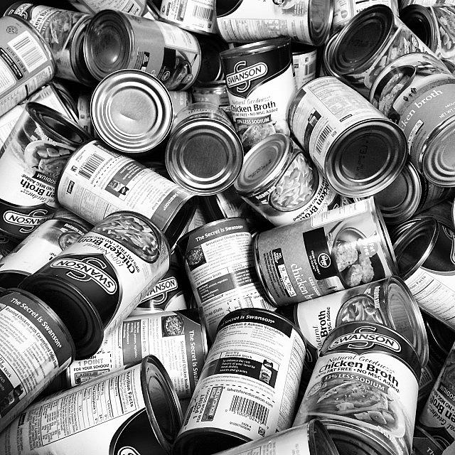 260 Cans Of Chicken Broth To Fight The Photograph by Hunter Graham