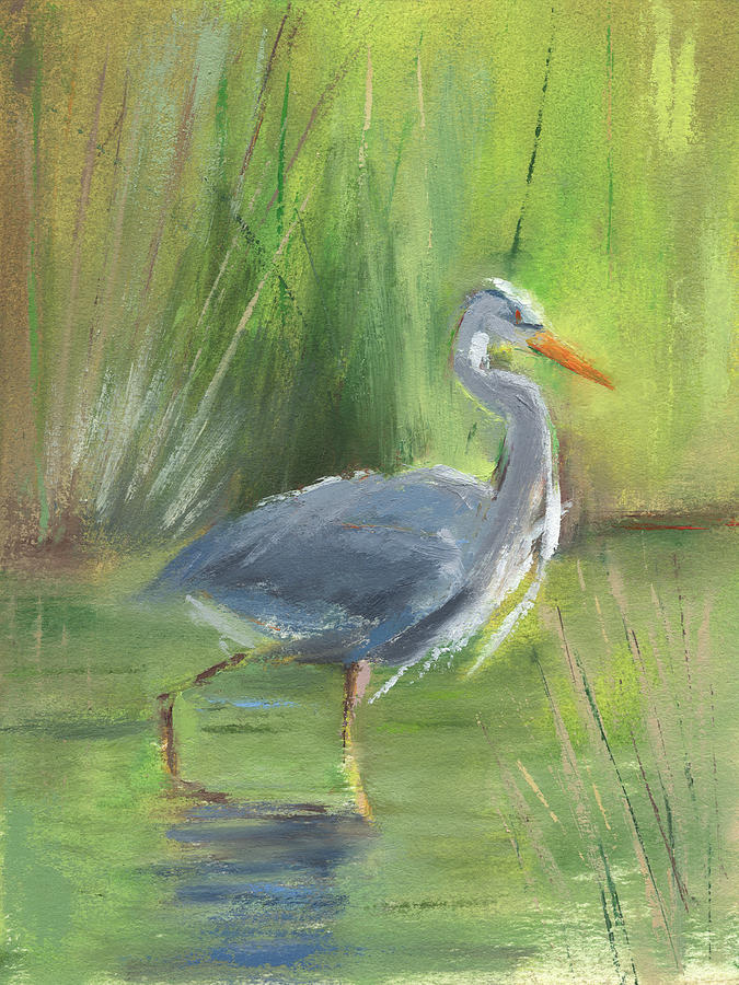 Heron Painting - Untitled #198 by Chris N Rohrbach