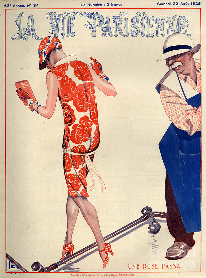 France Drawing - 1920s France La Vie Parisienne Magazine #263 by The Advertising Archives