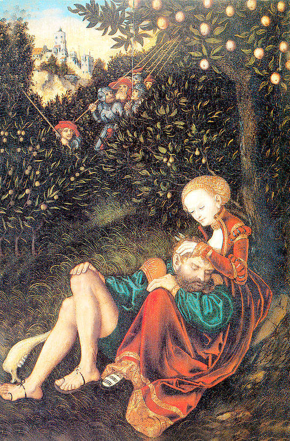 Samson and Delilah Painting by Lucas Cranach