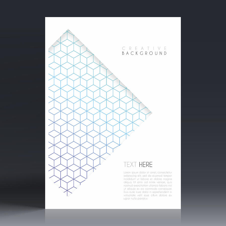 Brochure template layout, cover design, business annual report, flyer, magazine #27 Drawing by Bgblue