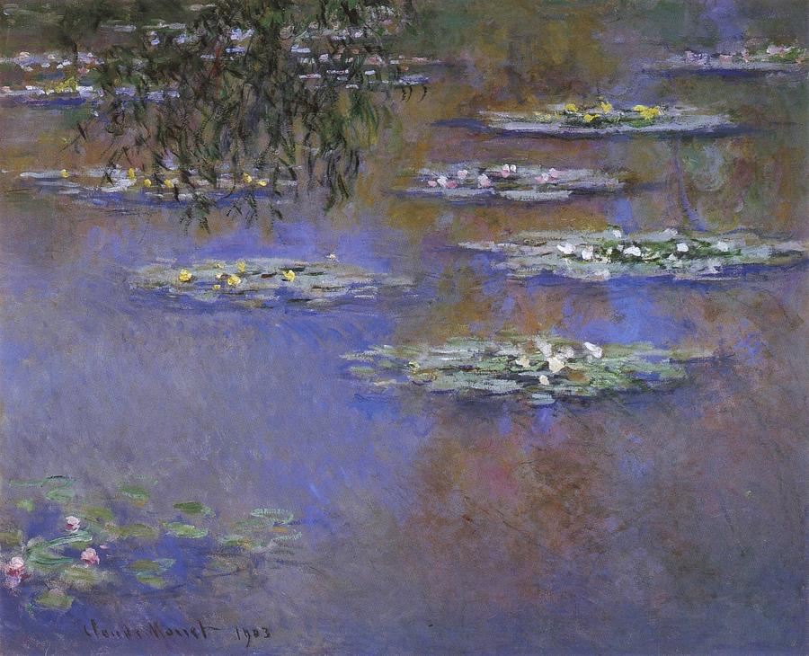 Water Lilies Painting by Claude Monet - Pixels