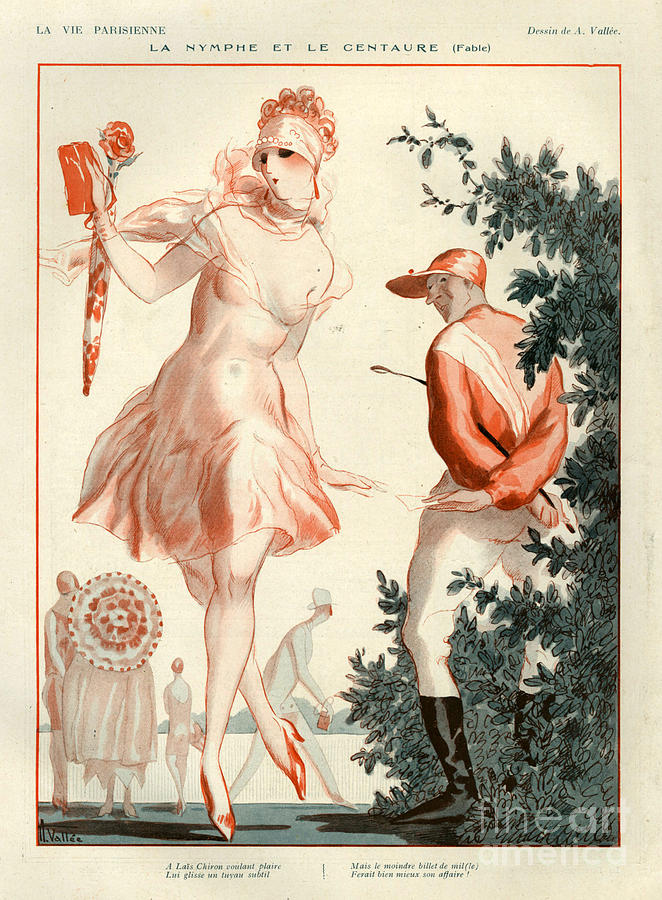 France Drawing - 1920s France La Vie Parisienne Magazine #271 by The Advertising Archives
