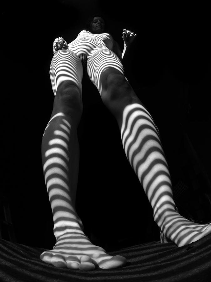 Ms Zebra Striped Nude Woman Black And White Art Nude Beach Towel SexiezPicz Web Porn