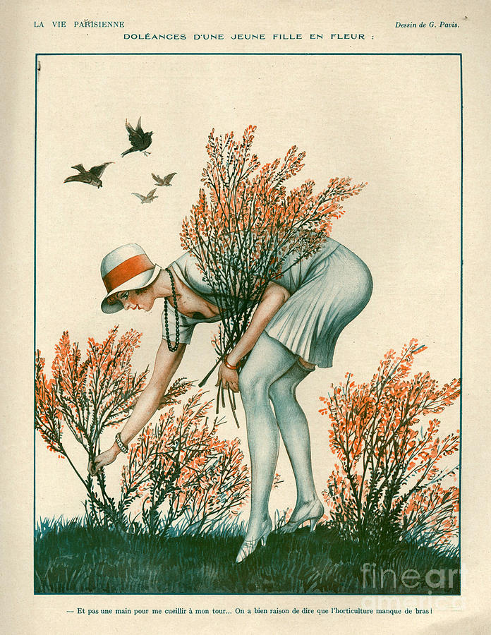 Spring Drawing - 1920s France La Vie Parisienne Magazine #275 by The Advertising Archives