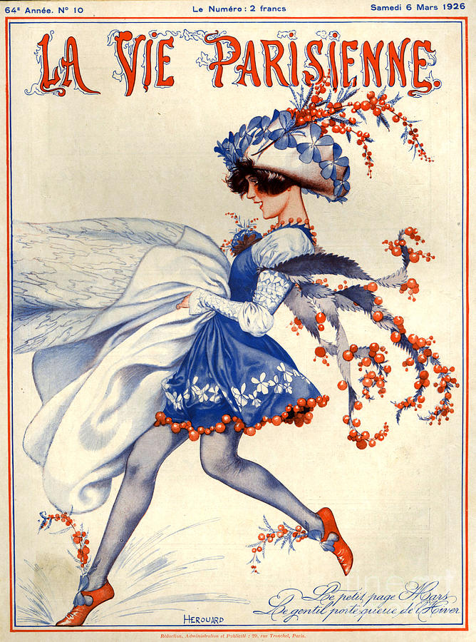 Spring Drawing - 1920s France La Vie Parisienne Magazine #276 by The Advertising Archives