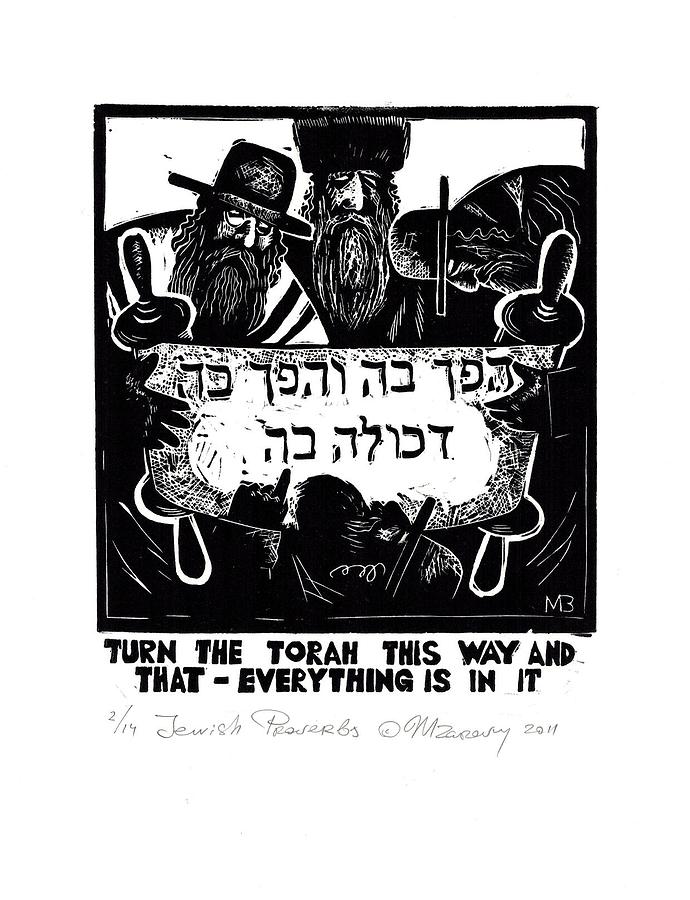 Jewish proverbs #5 Drawing by Mikhail Zarovny