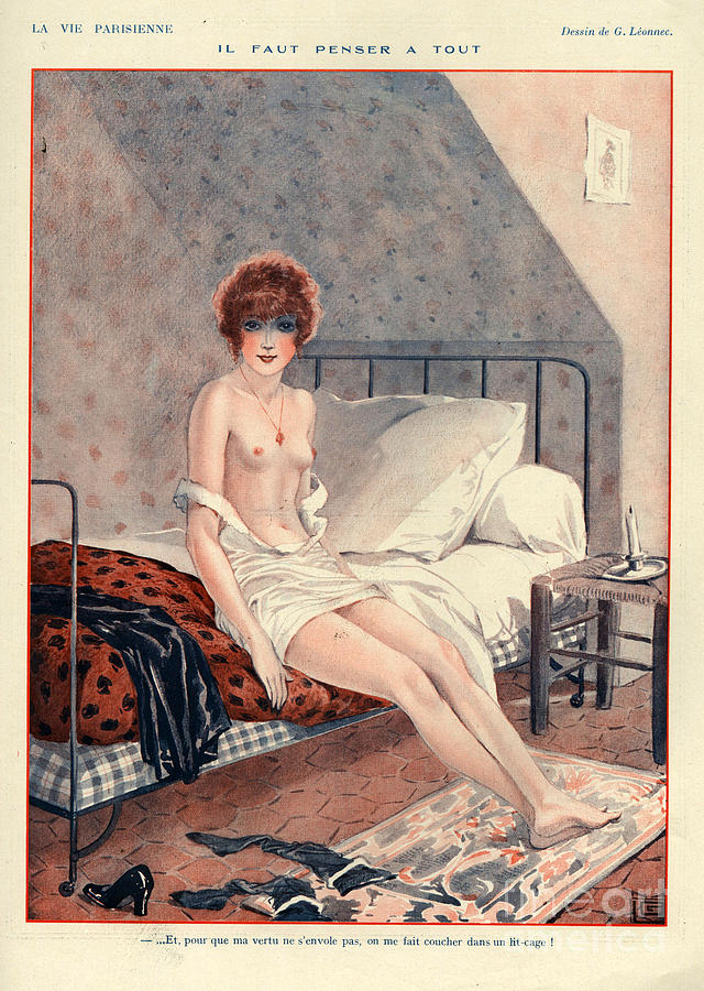 Nude Drawing - 1920s France La Vie Parisienne Magazine #280 by The Advertising Archives