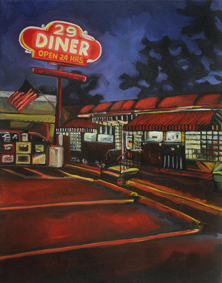 29 Diner Painting by Anne Lewis - Fine Art America