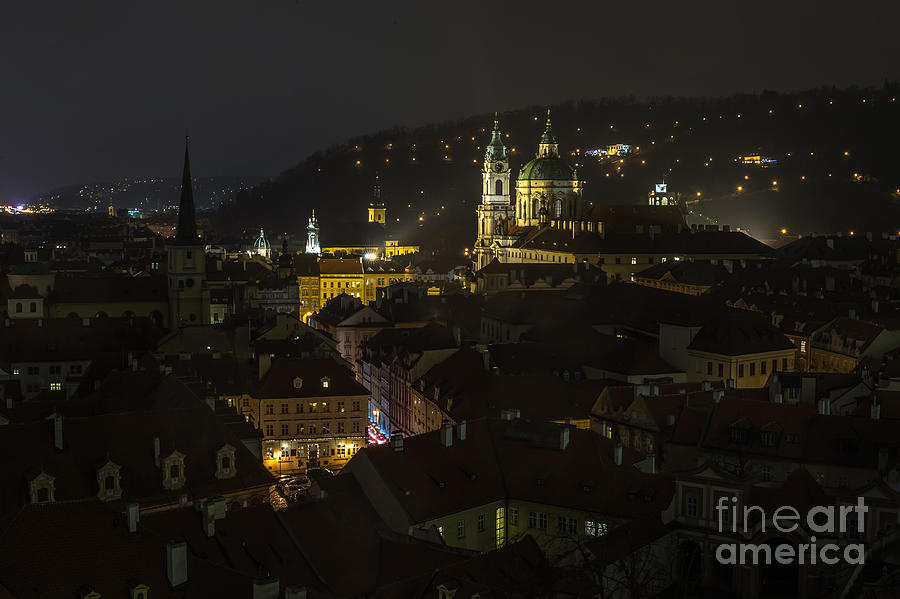 Prague by night #29 Photograph by Jorgen Norgaard