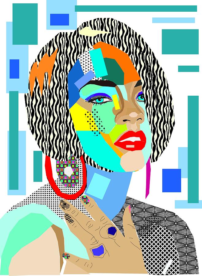 Rihanna #29 Painting by Bogdan Floridana Oana