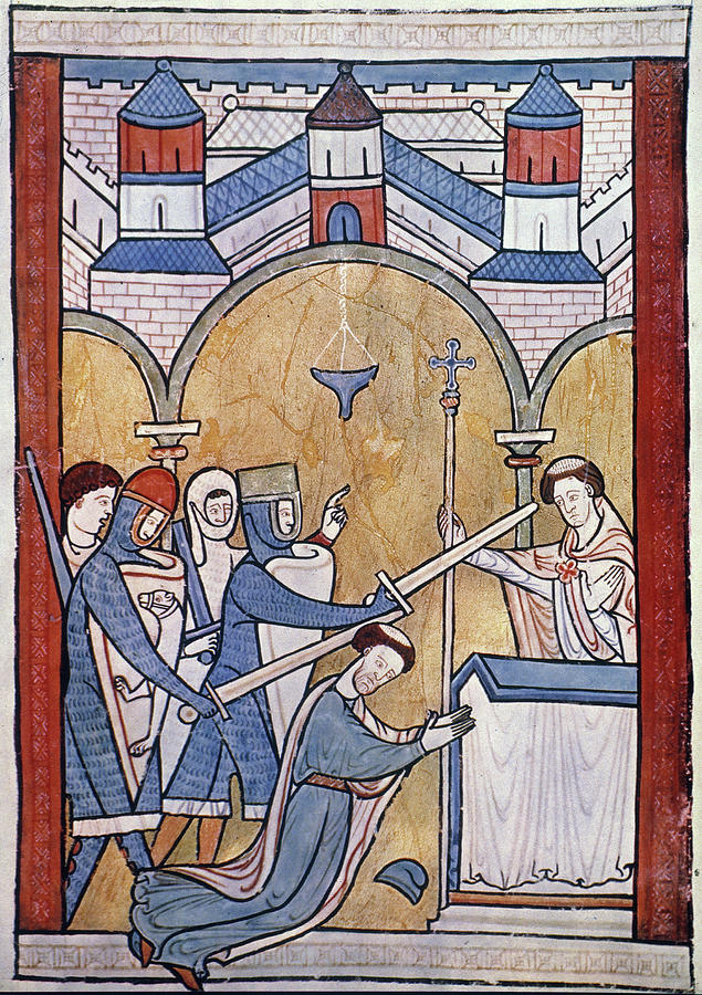 Murder Of St. Thomas A Becket Drawing by Granger