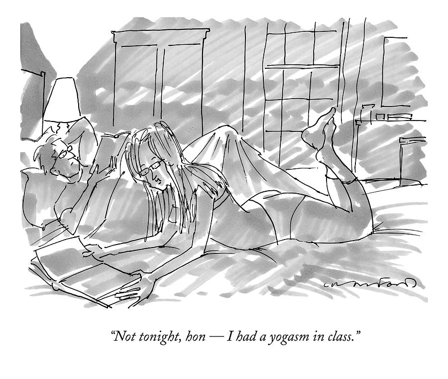 Not Tonight Drawing by Michael Crawford Not Tonight Drawing by Michael Crawford