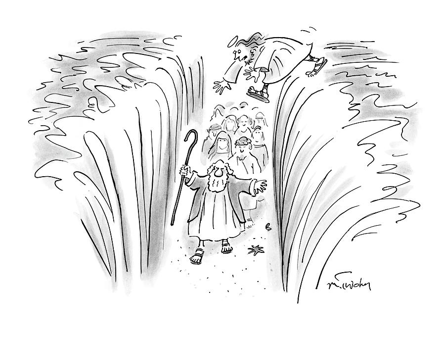 Moses Drawing - New Yorker March 24th, 2008 by Mike Twohy