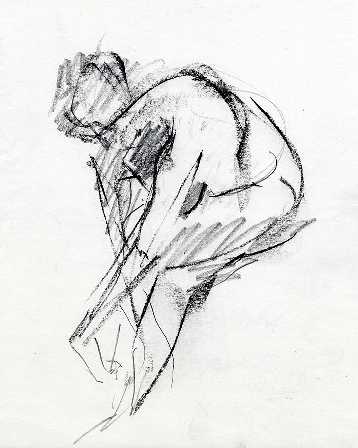 Figure Drawing - Untitled 171 by Chris N Rohrbach