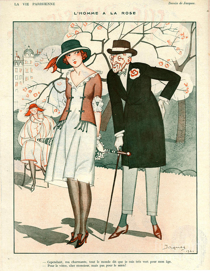 France Drawing - 1920s France La Vie Parisienne Magazine #296 by The Advertising Archives