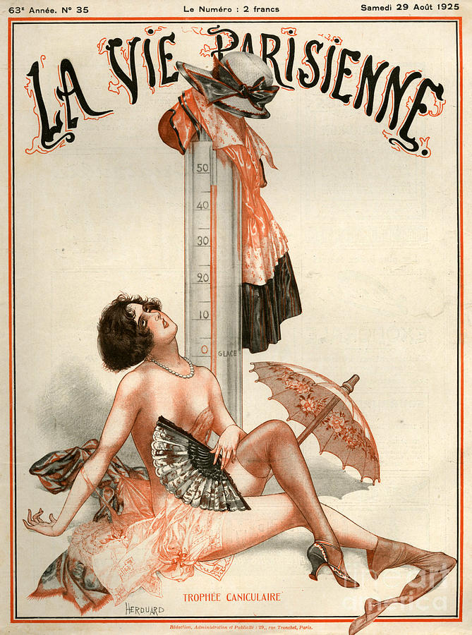 Summer Drawing - 1920s France La Vie Parisienne Magazine #297 by The Advertising Archives