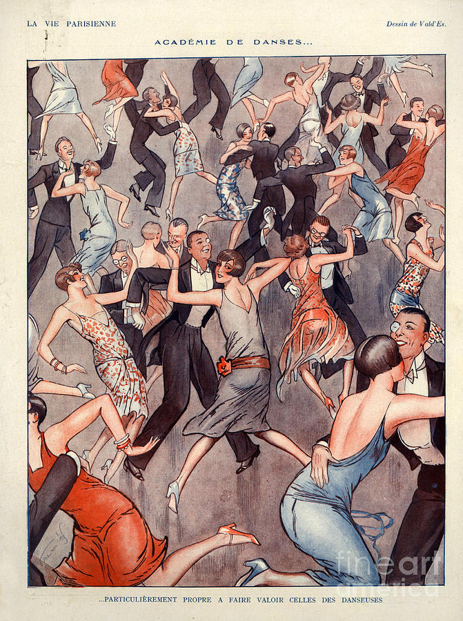 France Drawing - 1920s France La Vie Parisienne Magazine #299 by The Advertising Archives
