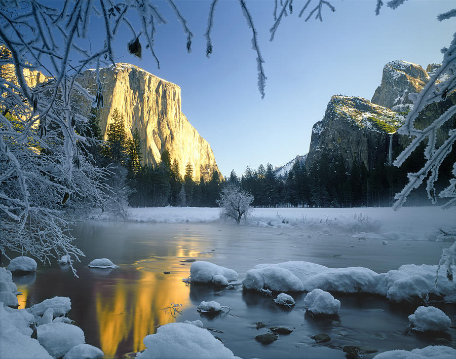 2M6538-Yosemite Valley in WInter Photograph by Ed  Cooper Photography