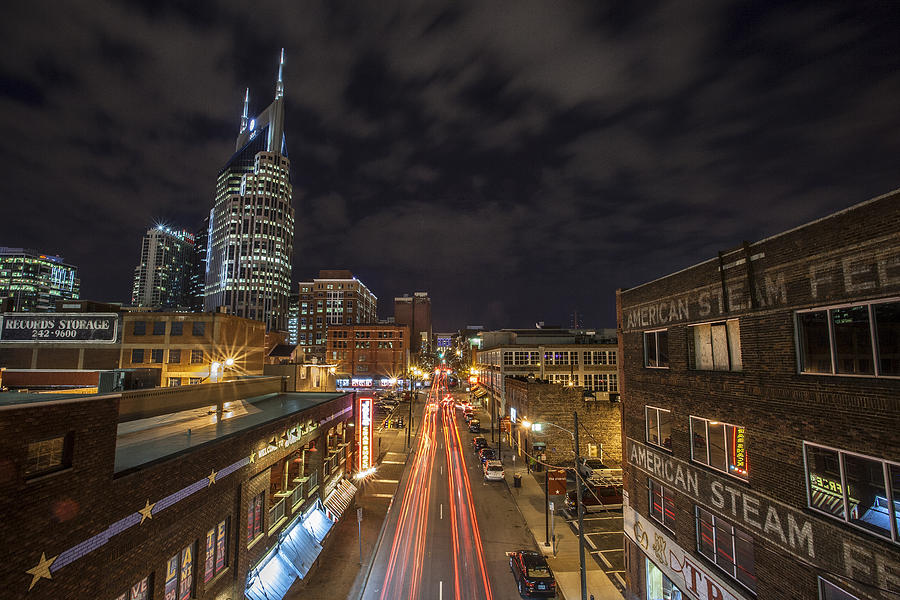 Nashville Photograph - 2nd Ave and Broadway by CJ Schmit