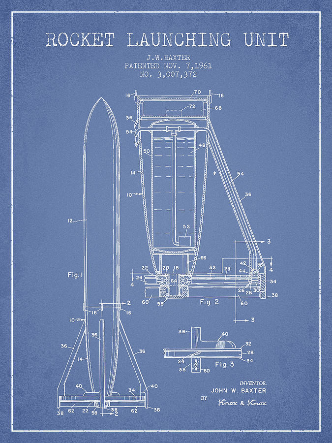 Vintage Digital Art -  Rocket Launching Unit Patent from 1961 #3 by Aged Pixel