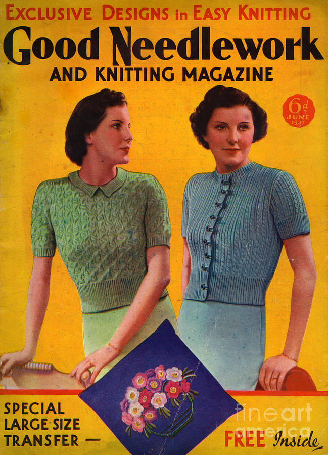 Jumpers Drawing - 1930s Uk Good Needlework And Knitting #3 by The Advertising Archives