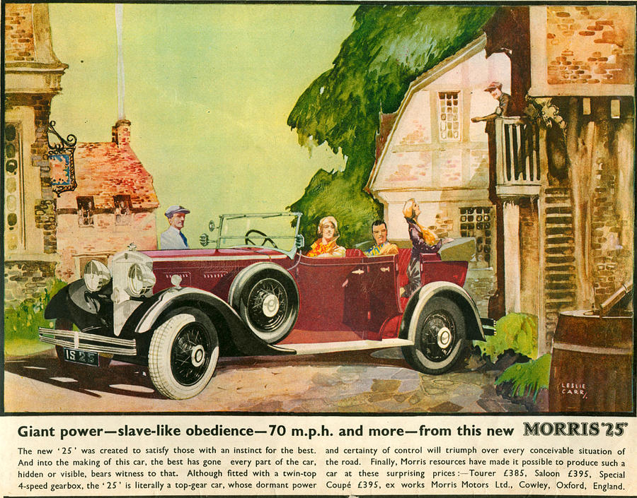 Car Photograph - 1930s Uk Morris Magazine Advert #3 by The Advertising Archives