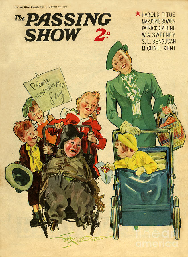 Magazine Cover Drawing - 1930s Uk The Passing Show Magazine Cover #3 by The Advertising Archives