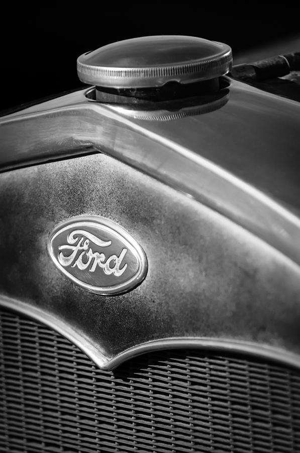 Car Photograph - 1931 Ford Grille Emblem #3 by Jill Reger