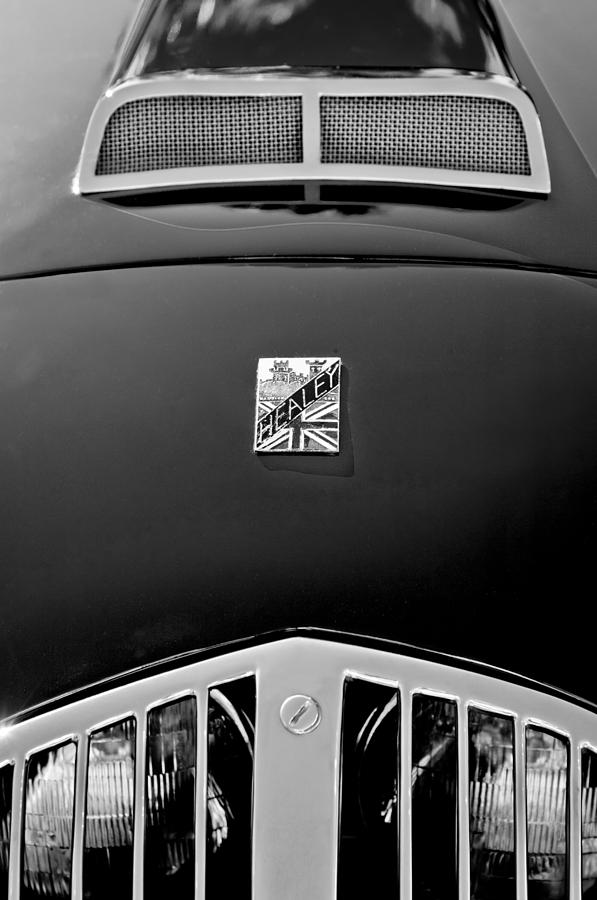 Car Photograph - 1950 Healey Silverston Sports Roadster Emblem #3 by Jill Reger