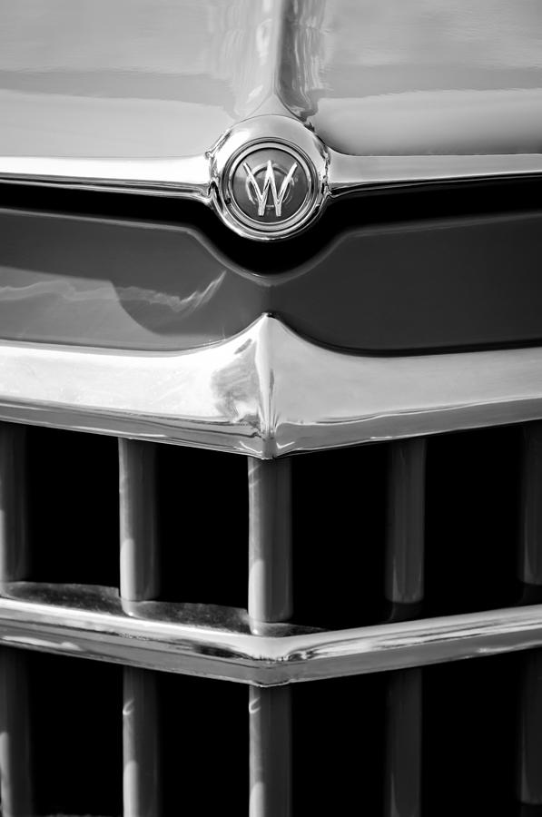 1950 Willys Overland Jeepster Hood Emblem #3 Photograph by Jill Reger