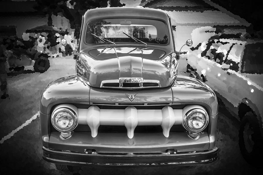 1951 Ford F1 Pickup Truck BW  #3 Photograph by Rich Franco