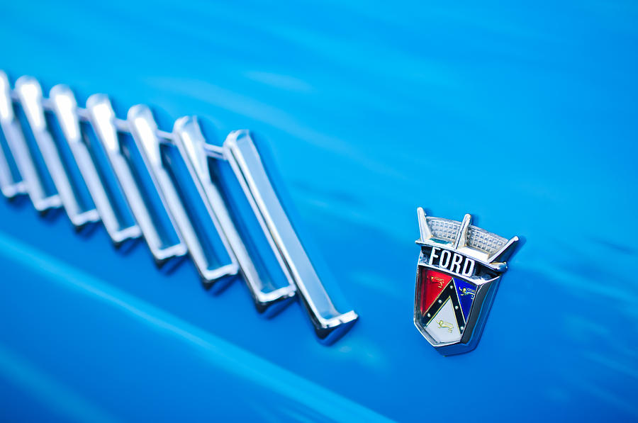 1956 Ford Thunderbird Emblem #3 Photograph by Jill Reger