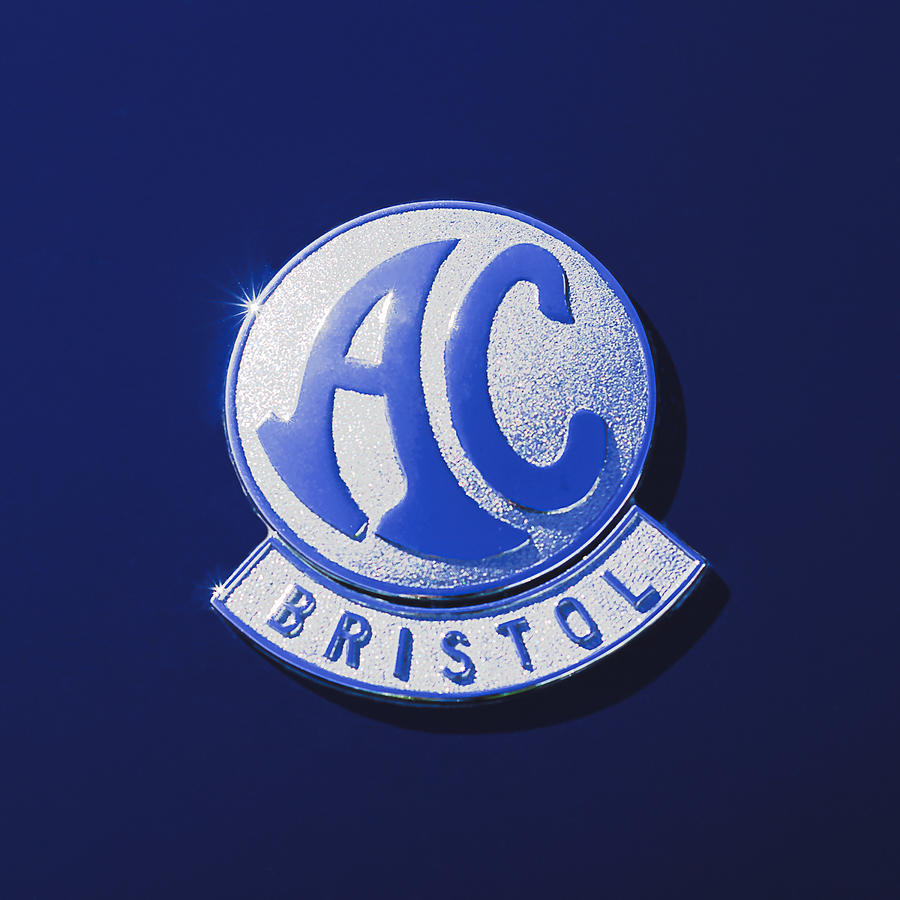 Car Photograph - 1959  AC Ace Bristol Grille Emblem #3 by Jill Reger